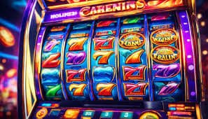 Antarmuka permainan slot Lucky Neko di aplikasi sprunky untuk ponsel dengan gulungan, simbol kucing, dan tombol putar